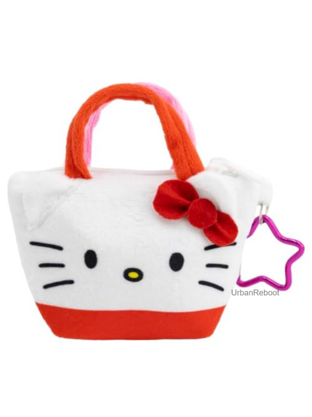 Sanrio Hello Kitty Plush Coin Purse Bag Charm Star Carabiner Clip Mini Keychain